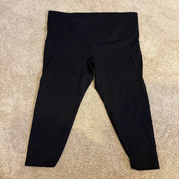 Gap Fit Maternity Blackout Technology Crop Legging Black Plus Size XXL - Picture 1 of 9